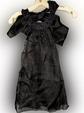 Mable Black Organza Top nwot
